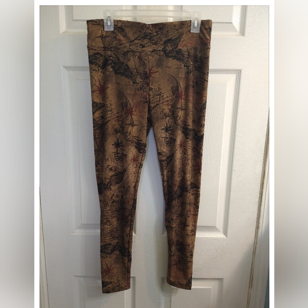 NB ☠️ Skulls & Wings ☠️ Sueded High-Rise Leggings L/XL *NWT*